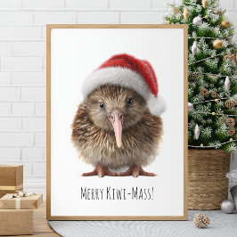 Póster Navidades guapos Kiwi, personalizado