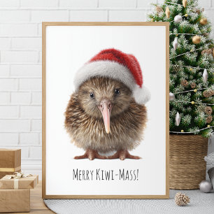 Póster Navidades guapos Kiwi, personalizado