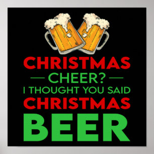 Póster Navidades Guay Beer Being Winter Holiday Gift