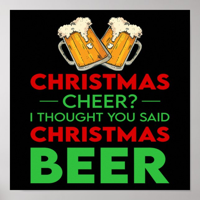 Póster Navidades Guay Beer Being Winter Holiday Gift (Frente)
