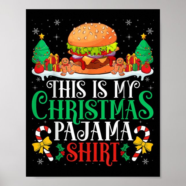 Póster Navidades hambrientos Pajama Shirger Burger Lover  (Frente)