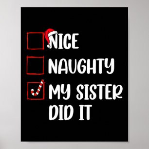 Póster Navidades Hermana Hermana Hermosa Hizo La Familia 