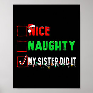 Póster Navidades Hermana Hermana Hermosa Hizo La Familia 