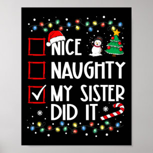 Póster Navidades Hermana Hermana Hermosa Hizo La Familia 