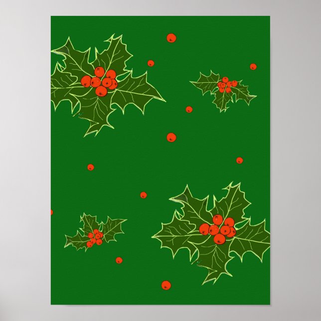Póster Navidades Holly (Frente)