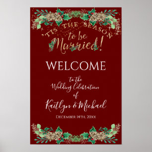Póster Navidades Holly Gold y Boda de bienvenida a Borgoñ
