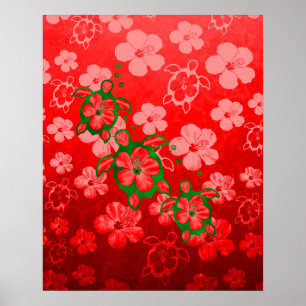 Póster Navidades Honu Turtles