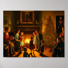 Póster Navidades Horror Retro Vintage