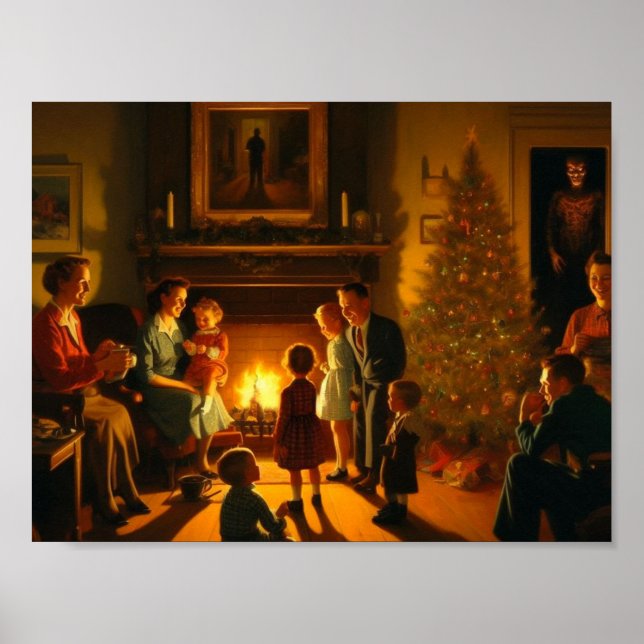 Póster Navidades Horror Retro Vintage (Frente)