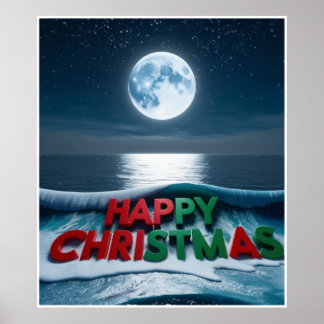 Póster Navidades iluminados por luna