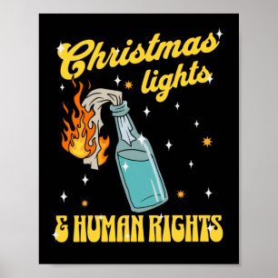 Póster Navidades iluminan a Pegatina de Derechos Humanos