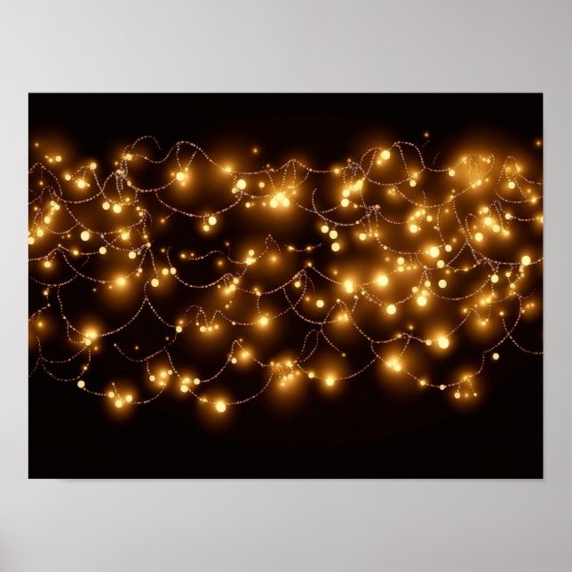 Póster Navidades iluminan el fondo. (Frente)