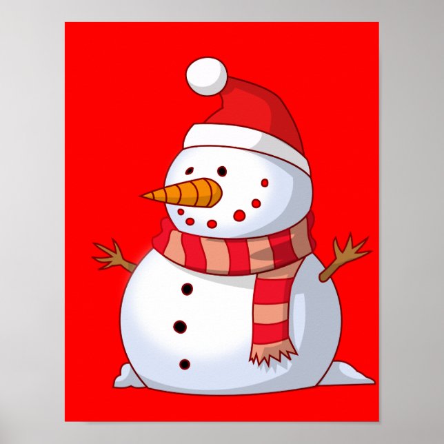 Póster Navidades inteligentes Snowman (Frente)
