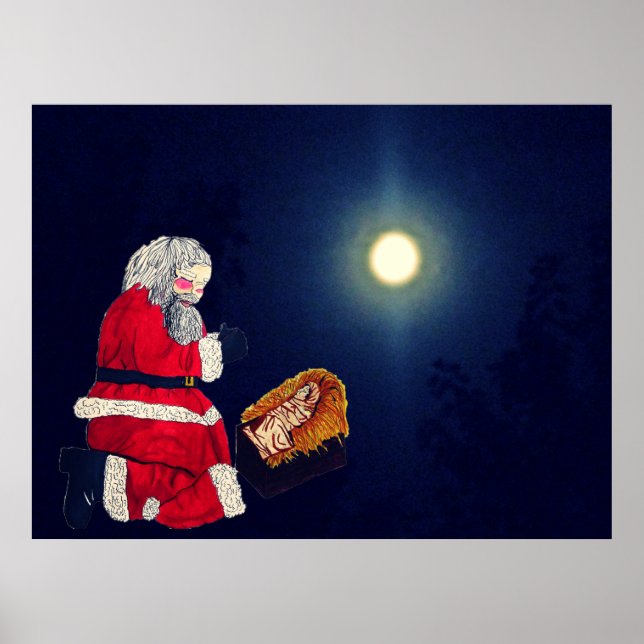 PÓSTER NAVIDADES JESUS Y SANTA POSTER (Frente)