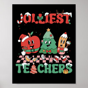 Póster Navidades Jolmost Bunch Of Teachers Cute Groovy X