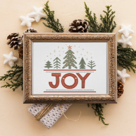 Póster Navidades Joy Boho Holiday