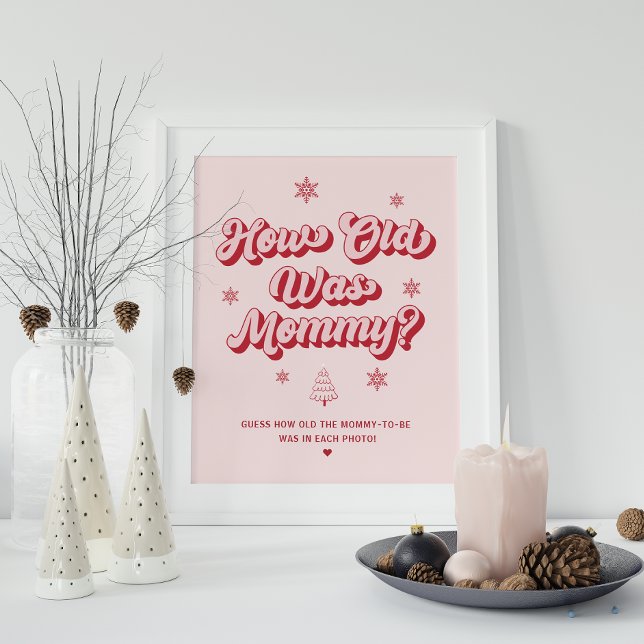 Póster Navidades Juego de Baby Shower ¿Qué edad tenía mam (Subido por el creador)