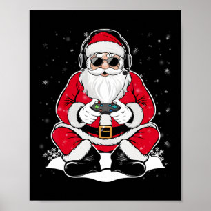 Póster Navidades Jugadores Jóvenes Videojuego Adolescente