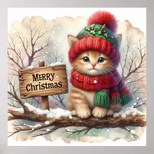 Póster Navidades Kitty Poster (Frente)