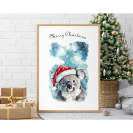 Póster Navidades Koala, personalizable