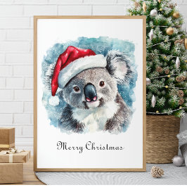 Póster Navidades Koala, personalizable