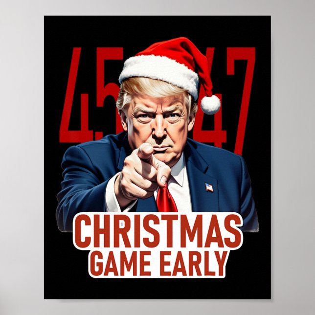 Póster Navidades llegaron temprano y gracioso Donald Trum (Frente)
