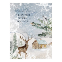 Navidades mágicos Pájaro de ciervos forestales