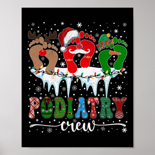 Póster Navidades Médico de Huella Podiatra Podiatría Cre (Frente)