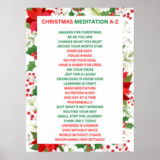 Póster Navidades Meditación a-z