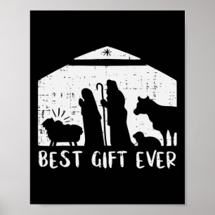 Póster Navidades Mejor Regalo Natividad Navidad Hombres C