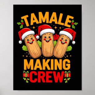 Póster Navidades mexicanos de la temporada Tamale Making