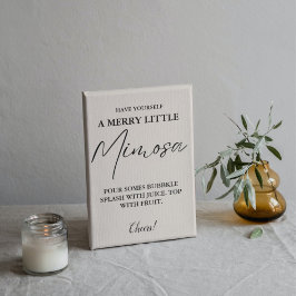 Póster Navidades Mimosa bar Rótulo Bridal Shower Brunch