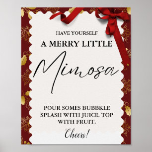 Póster Navidades Mimosa bar Rótulo Brunch Family