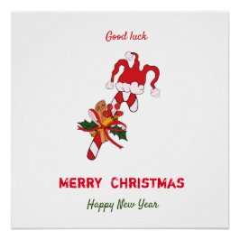 Póster Navidades Minimalistas y feliz Año Nuevo