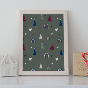 Póster Navidades modernos del Boho de la imagen de la par