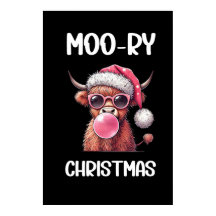 Navidades Moo-ry Scottish Higland Cow