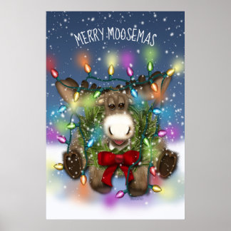 Póster Navidades Moose 24 x 36 Poster