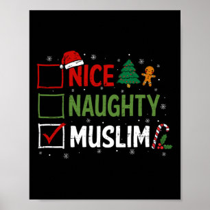 Póster Navidades musulmanes traviesos Pajamas Santa Claus