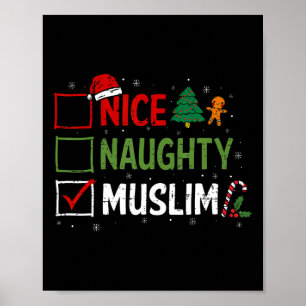 Póster Navidades musulmanes traviesos Pajamas Santa Claus