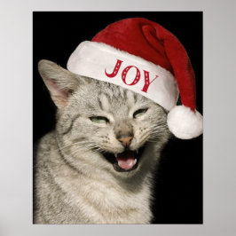 Póster Navidades muy graciosos de fotos de Santa Cat Laug