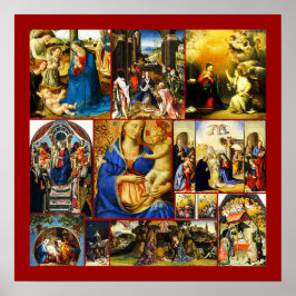 Póster Navidades Nacimiento de Cristo Collage