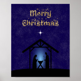 Póster Navidades Natividad Escena religiosa