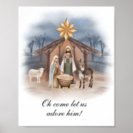 Póster Navidades Natividad Muro Poster de Arte, Jesús