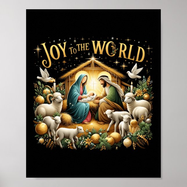 Póster Navidades Natividad Nacimiento Cristiano De Jesús  (Frente)