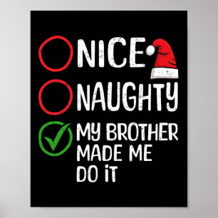 Póster Navidades Naughty Mi Hermano Me Hizo Hacerlo Xm