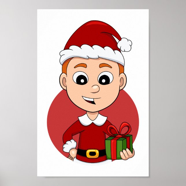Póster Navidades niño personalizado poster (Frente)