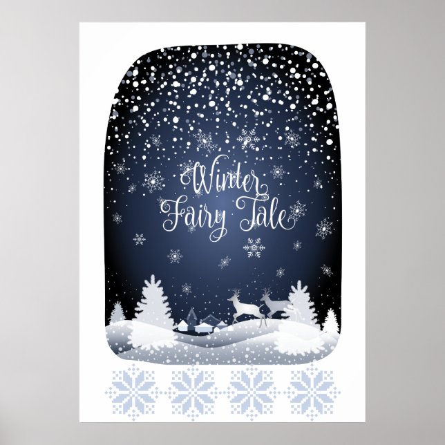Póster Navidades Nocturnos De Hadas Nocturnas Fantasía Se (Frente)