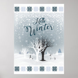 Póster Navidades Nocturnos De Hadas Nocturnas Fantasía Se
