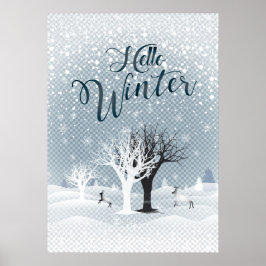 Póster Navidades Nocturnos De Hadas Nocturnas Fantasía Se