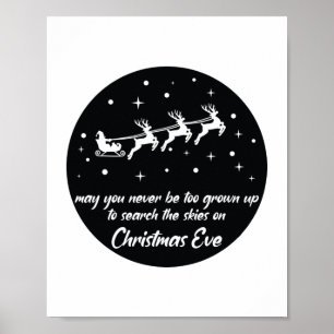 Póster Navidades nunca han crecido buscando en los cielos
